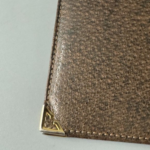 Authentic Vintage Gucci 60-70's Bi-fold Brown Leather Long Wallet - Picture 4 of 15